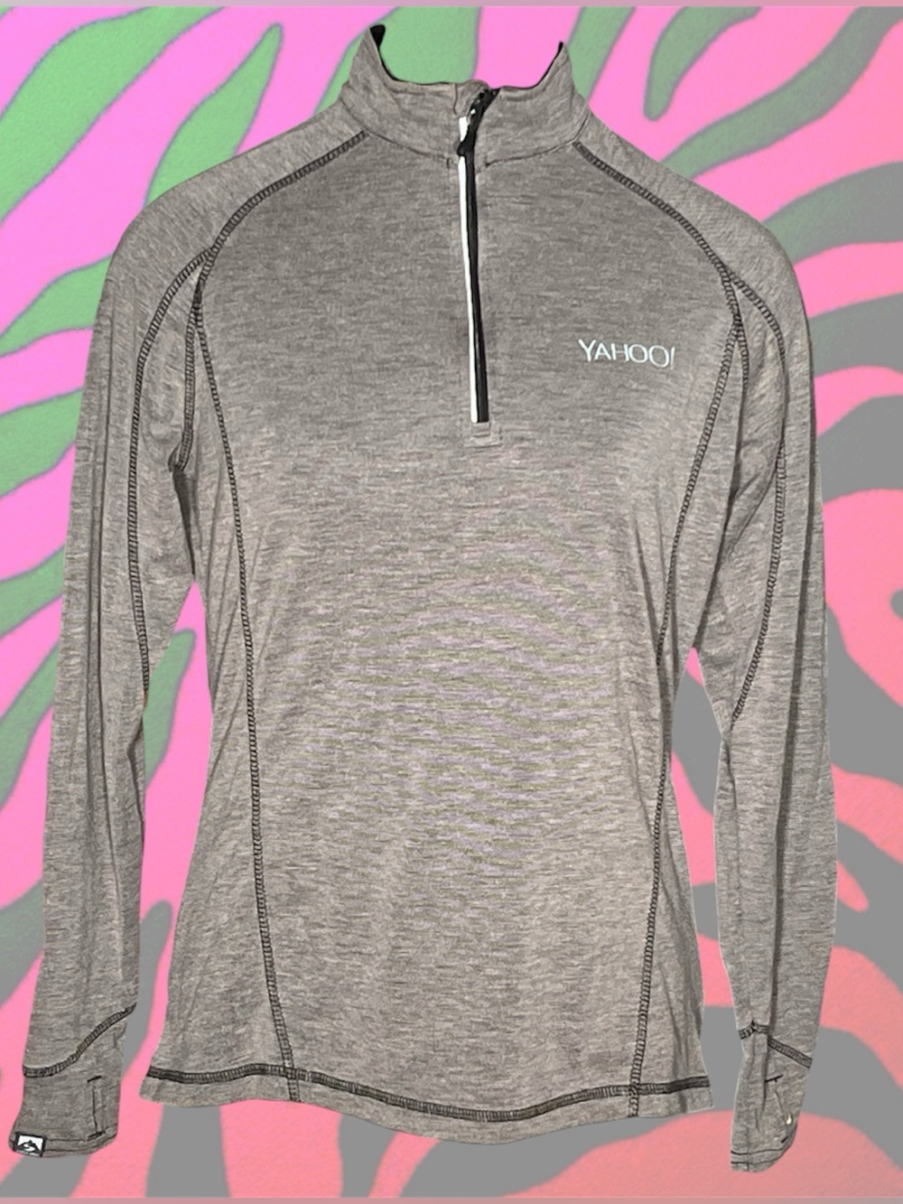 YAHOO! y2k cyber vaporwave quarter zip